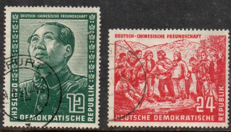 Germany, DDR, 1951, German - Chinese friendship12pf, 24pf, used