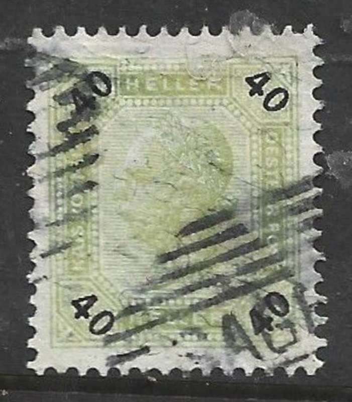 Austria, 1891. 40h, pale green, used