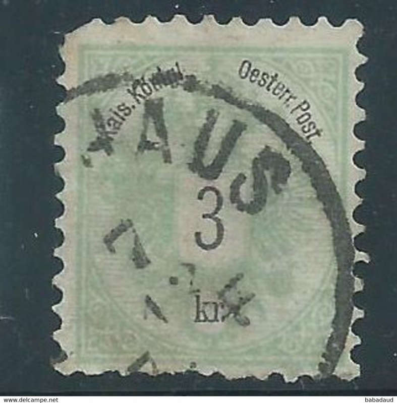 Austria, 1883, 3kr pale, green, perf 10.5, used