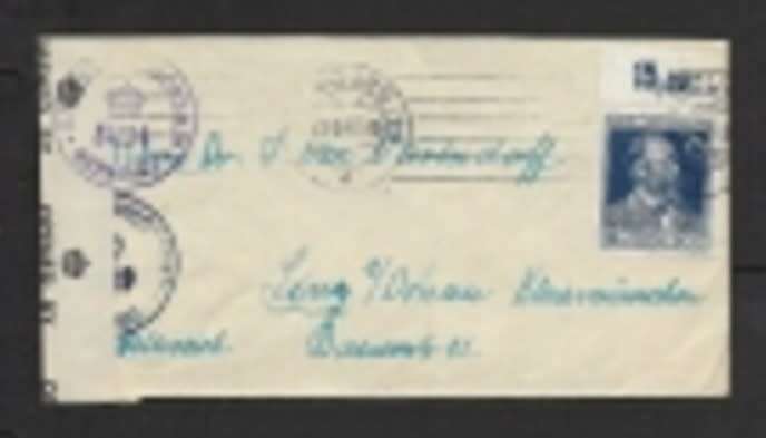 Germany, 75pf, HAMBURG 23.6.47 > > Austria, BRITISH CENSORSHIP GERMANY 5843(violet)+another, EXAMIN