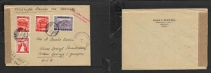 Austria, philatelic cover, , WIEN 3.IX.48 c.d.s.> USA, Censor cachet & plain tape