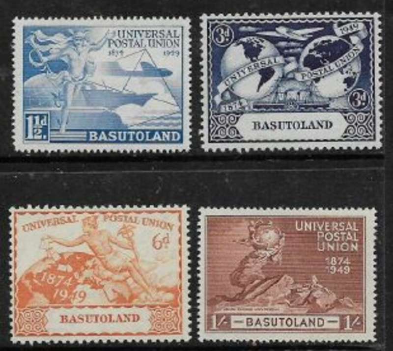 Basutoland, 1949, U.P.U., set of 4, MH *