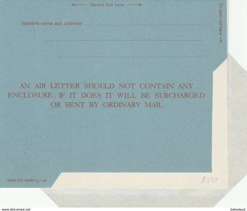Basutoland, EIIR, 1961, 5c surcharged on 6d aerogramme, fine unused