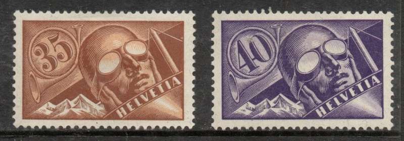 Switzerland, 1923, air mail,35c, 40c, MH *