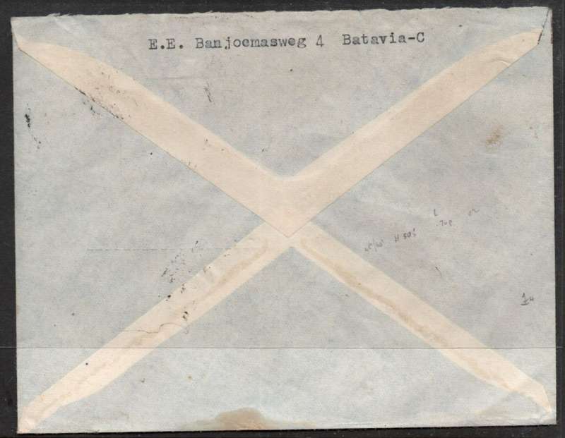 Netherlands Indies, air mail, multi colour franking, 110c, BATAVIA 13 V 1948, cds > Switzerland