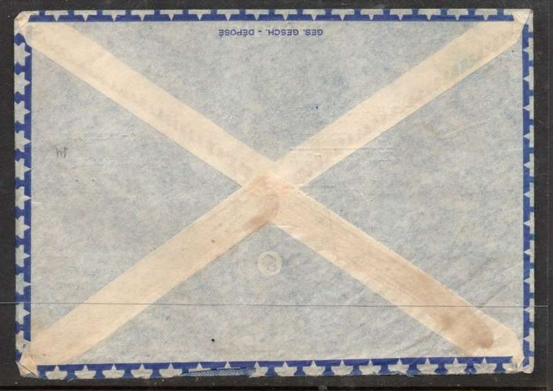 Netherlands Indies, air mail, multi colour franking, 155c, BATAVIA ..... 1948, cds > Switzerland