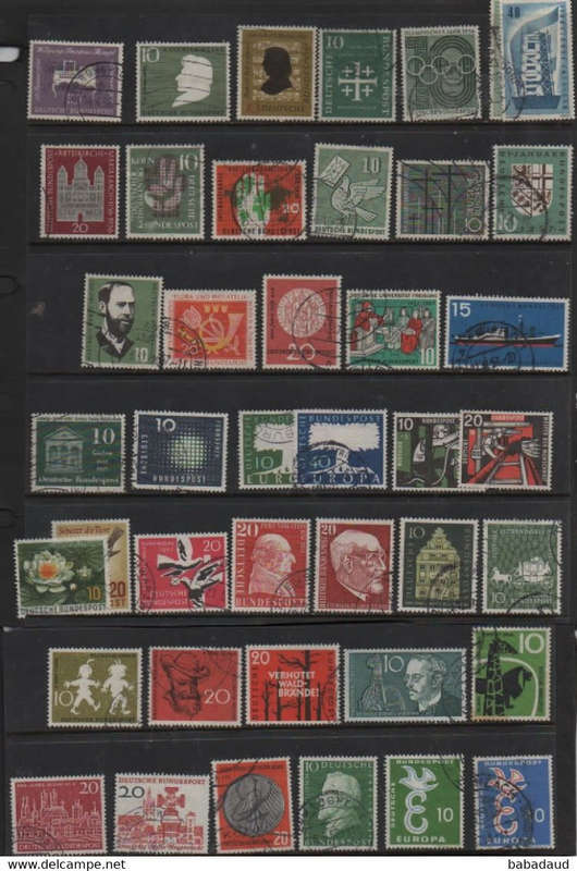 Germany, Federal Republic, 1955 - 1958 40+ used stamps