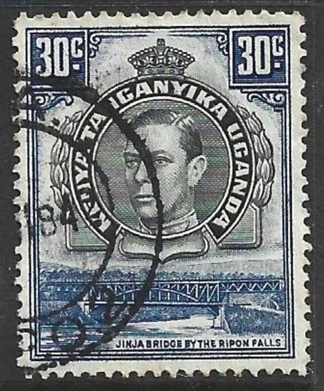 Kenya Uganda Tanganyika GVIR, 1941, 30 cents, perf14, used partial E.A.A.P.O.2 (Nairobi) c.d.s.
