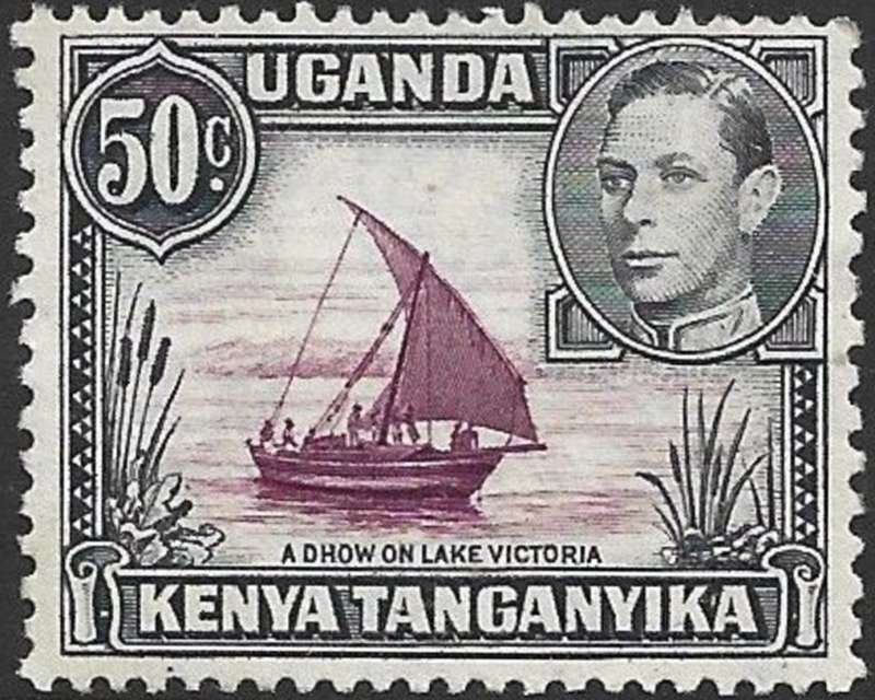 Kenya Uganda Tanganyika GVIR, 1939,50cents, purple & black, perf 13 x 11.75, MH *