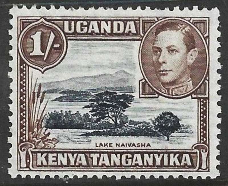 Kenya Uganda Tanganyika GVIR, 1939, 1/black & brown, perf 13 x 11.75, MH *