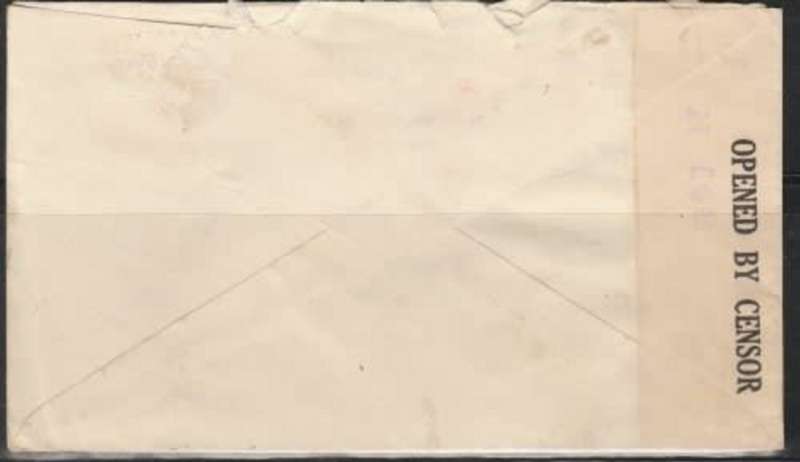 Kenya Uganda Tanganyika, , Air Mail 1s30c , NAIROBI 16 AP 42 > S.Africa, censor label