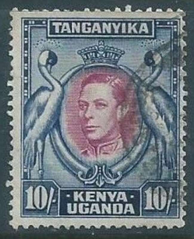 Kenya Uganda Tanganyika, GVIR, 1941, 10/ perf 14, used