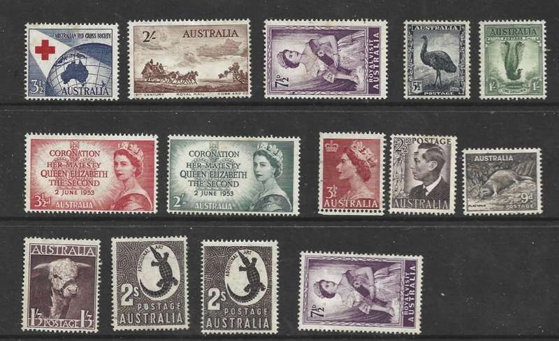 Australia 20 GVIR, EIIR stamps MH*