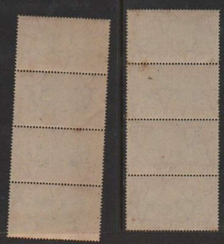 South Africa, 1939, Voortrekker Commemoration1d, 1 1/2d, strips of 4 MNH **