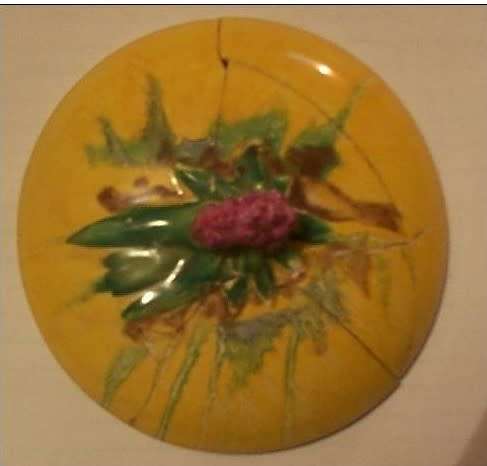 Clarice Cliff `BIZARRE`, ` My Garden` pattern biscuit barrel (cookie jar)