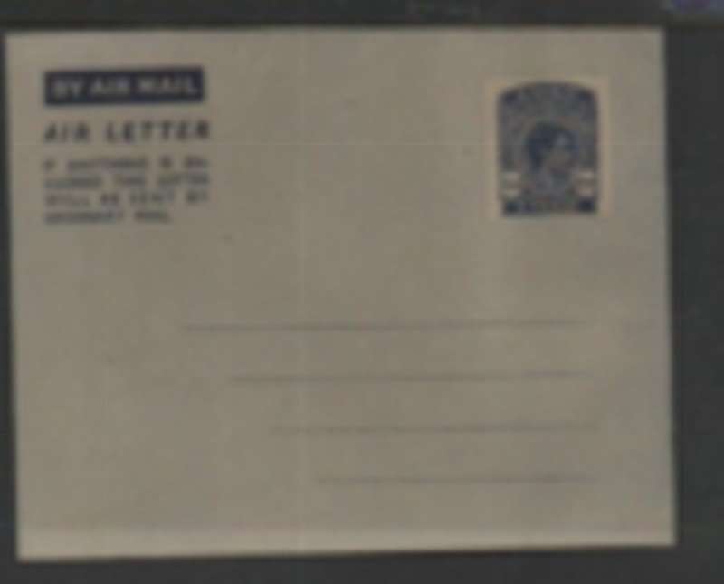 Aden,GVIR, 1949, air letter form, 6 Annas, 4 line text