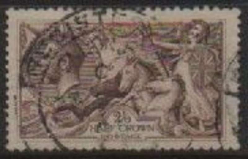 Great Britain, GVR, 1918, 2`6, pale brown, Bradbuiry Wilkinson printing, hooded LONDON REGISTERED