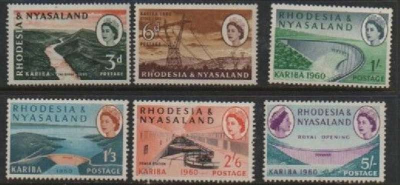 Rhodesia & Nyasaland, EIIR, 1960, Kariba set, MNH **