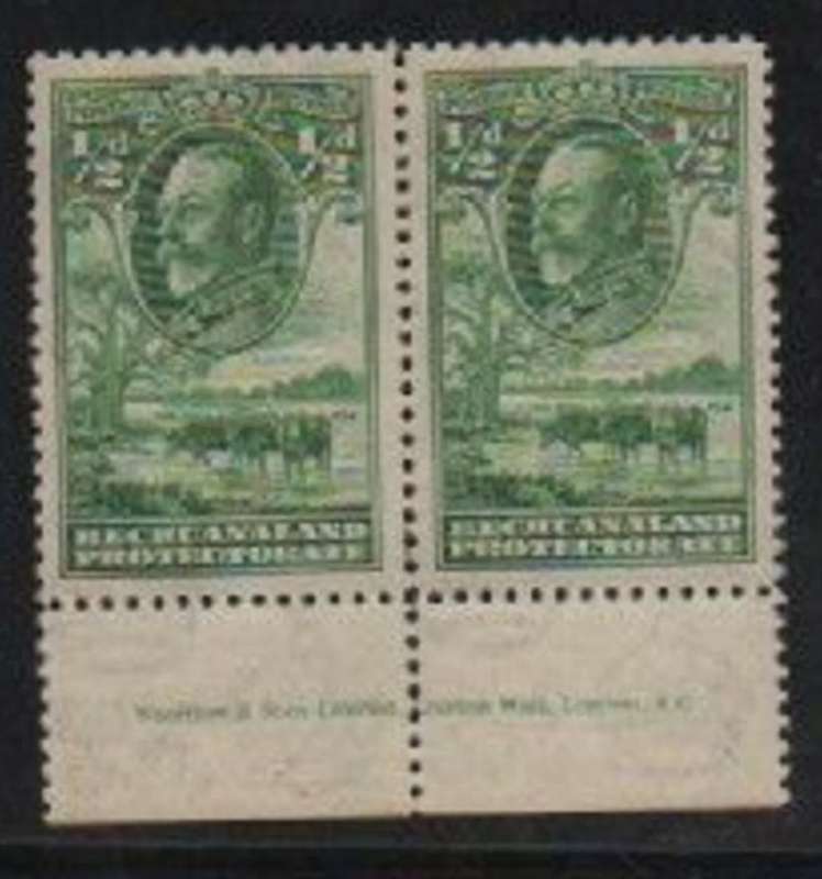 Bechuanaland,, GVR, 1932, 1/ 2d, Imprint pair Waterlow & Sons, MNH **, gum tone