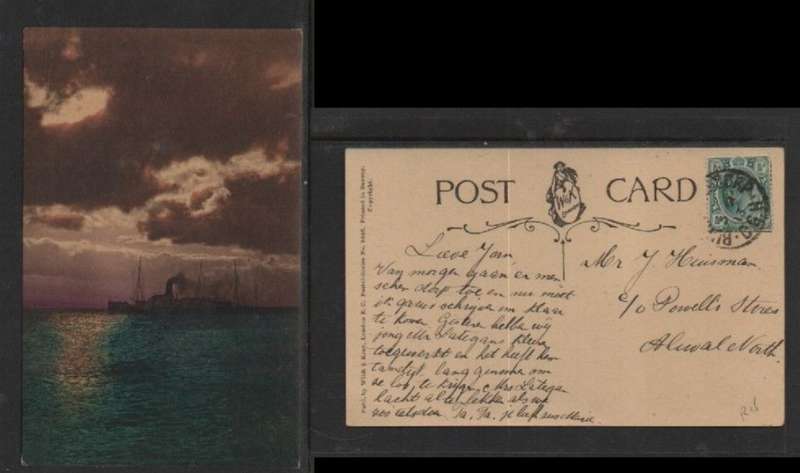 S.Africa, maritime PPC, Transvaal 1/2d, inter-provincial used, BUR(GER)SDORP C.G.H. 3 SP 13