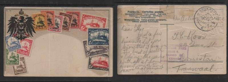 POSTAGE FREE BASE 6 PASSED BY CENSOR, SOUTH AFRICA ARMY BASE P.O. 6 4 FEB -- c.d.s. > Germiston