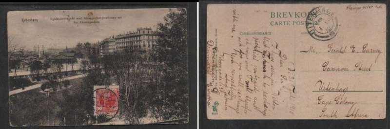 PPC, Denmark, Copenhagen card > S.Africa UITENHAGE1 SP 10 arrival