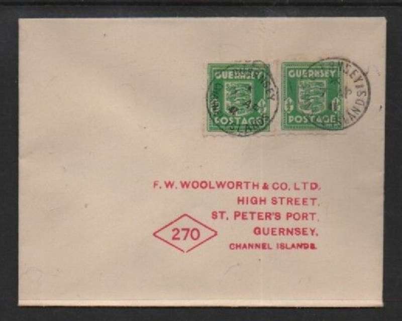 Guernsey, 1941, 1/2d (x2)First Day Cover GUERNSEY CHANNEL iSLANDS 7 AP 41 c.d.s.