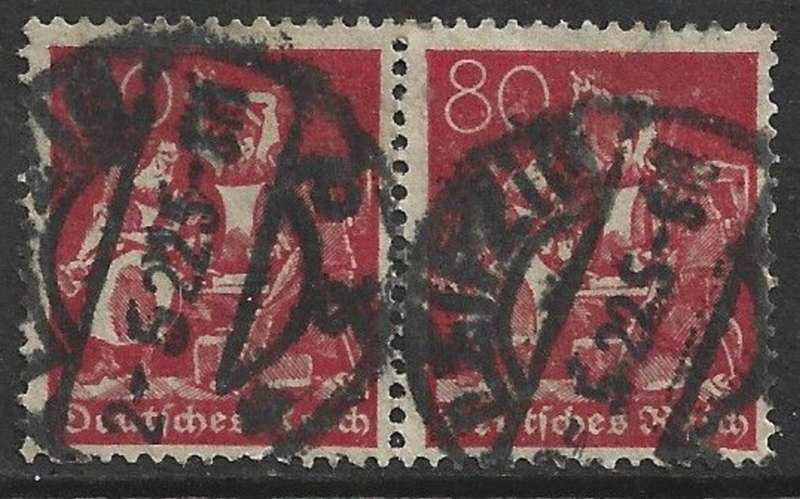 Germany, 1922, 80pf, pair used