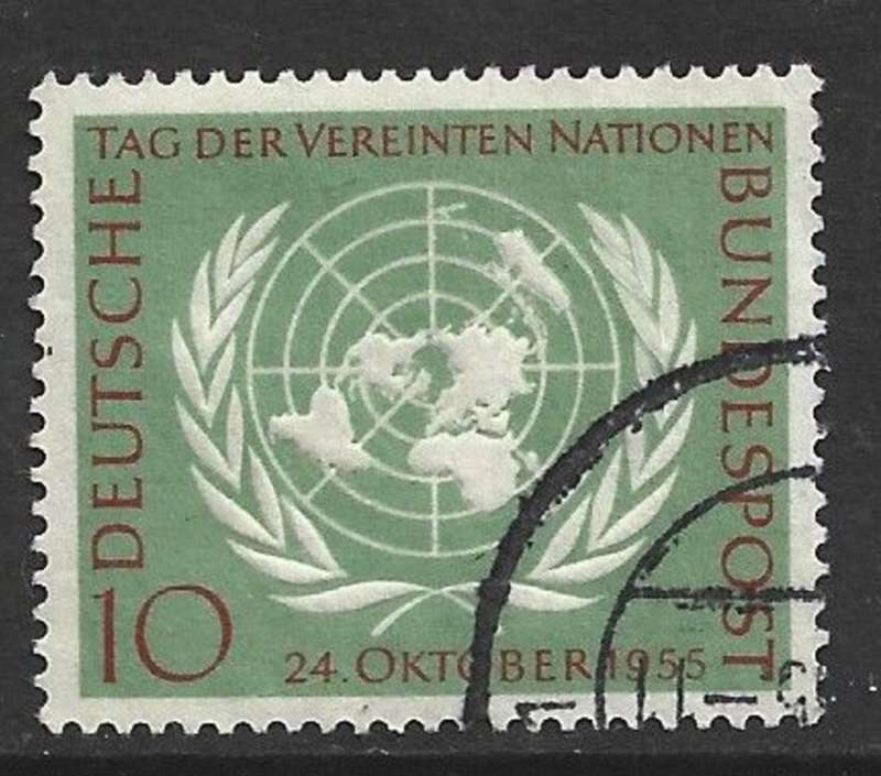 Germany, 1955, United Nations Day, 10pf, , used