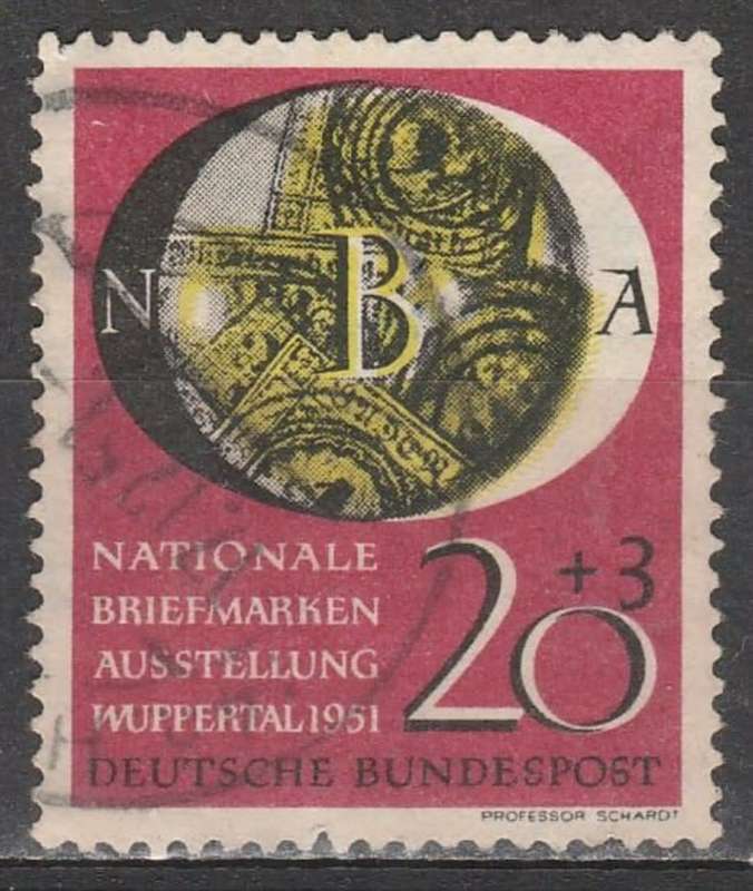 Germany, FRG, 1951, Stamp Exhibition, 20pf + 3pf, used