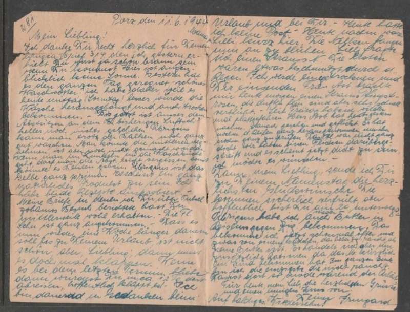 Germany Feldpost , Luftfeldpost adhesive, used PORZ 12.6.44 c.d.s.