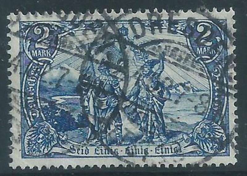 Germany 1902, 2 Marks, Gothic letters, used, DRESDEN 12 4 02, c.d.s.