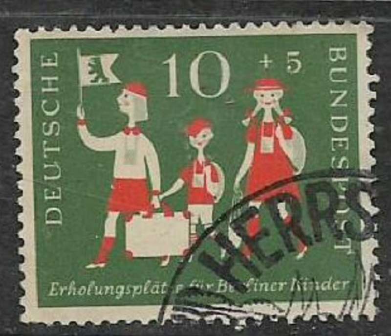Germany Federal Republic, 1957, Childrens` Holidy Fund, 10pf + 5pf used, used