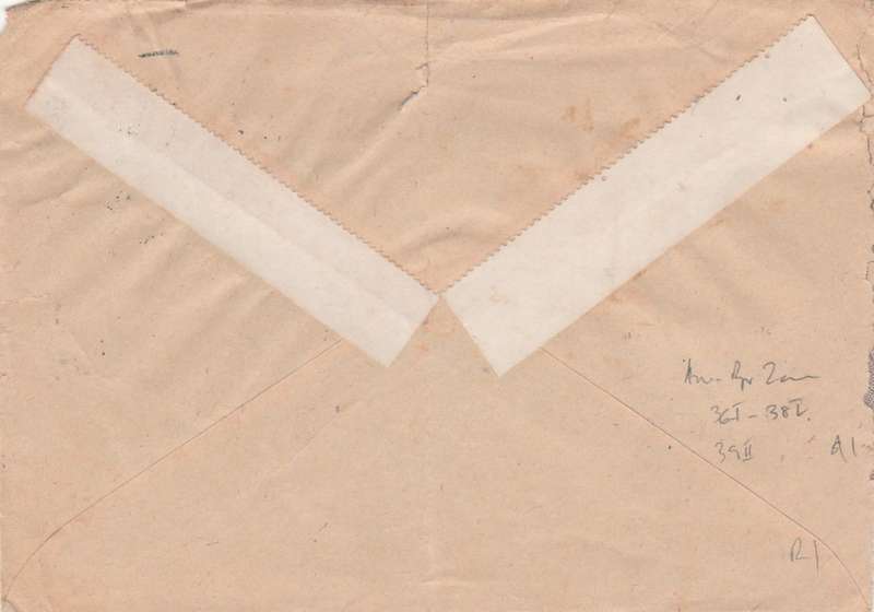 Germany American -British Zone , cover 4 colour frankng (1 removed) KARLSRUH 30 8 48 >S.Africa