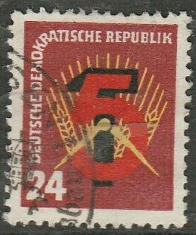 Germany, DDR, 1951 5 Year Plan, 24pf, used