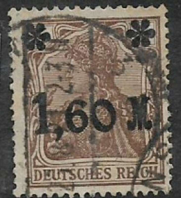Germany, 1921, 1,60 M surcharged on 5pf, used