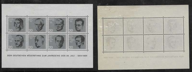 Germany, 1964 Anti-Hitler plotters 20 Juli 1944 / 1964, block, MH*
