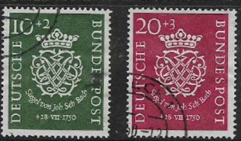 Germany, F.R., 1950, J.S.Bach, used