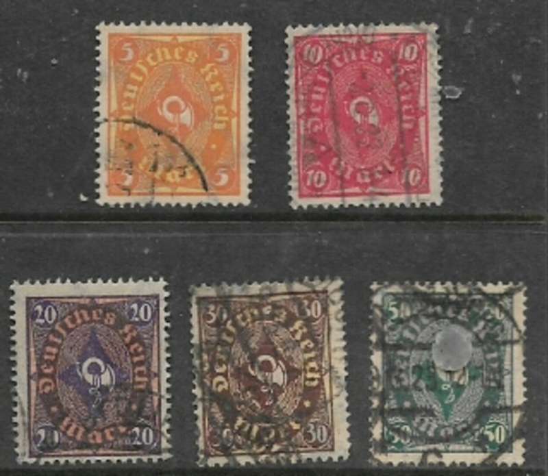 Germany, 1922, post horns, used