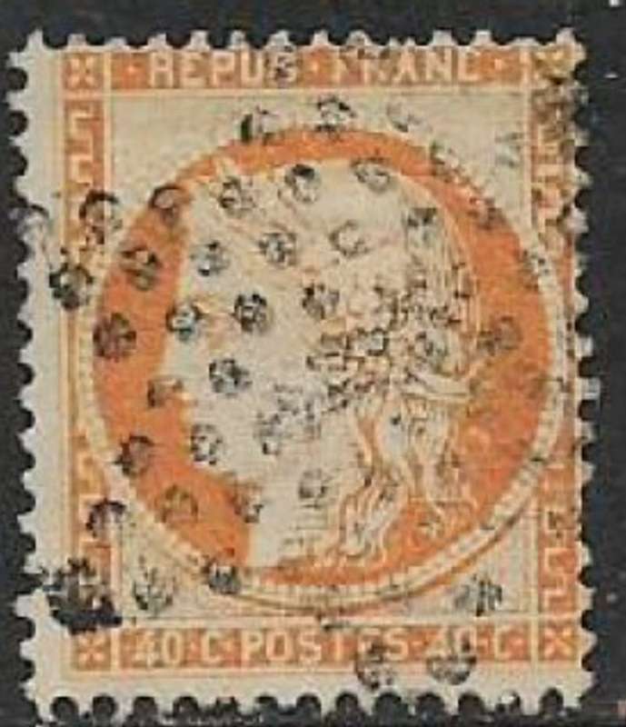 France, 1870, 40 c orange,, used