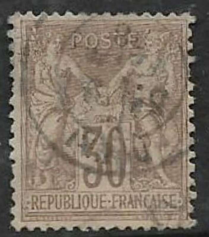 France, 1878, 30 cents cinnamon, used (n under b)
