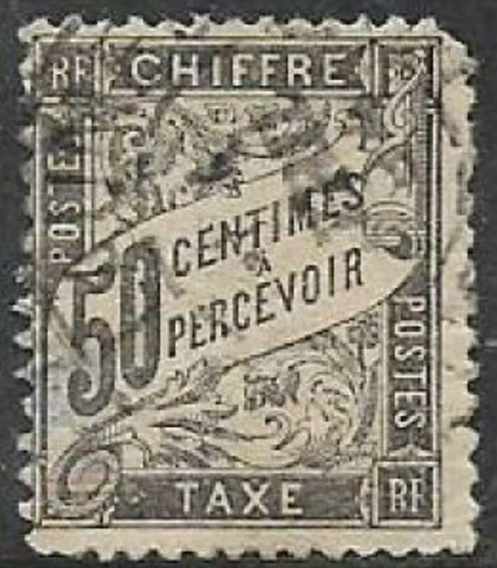 France, 1892, 50 c black, Postage Due, used