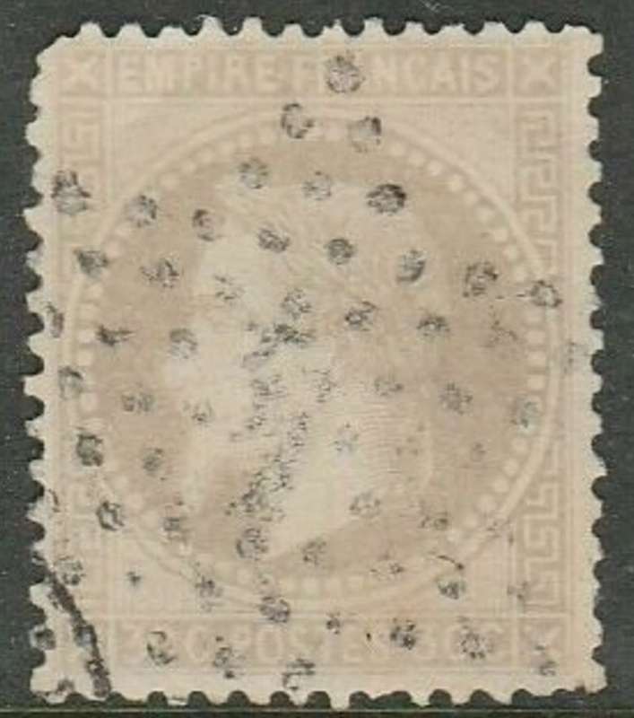 France 1867, 30 cents brown, used