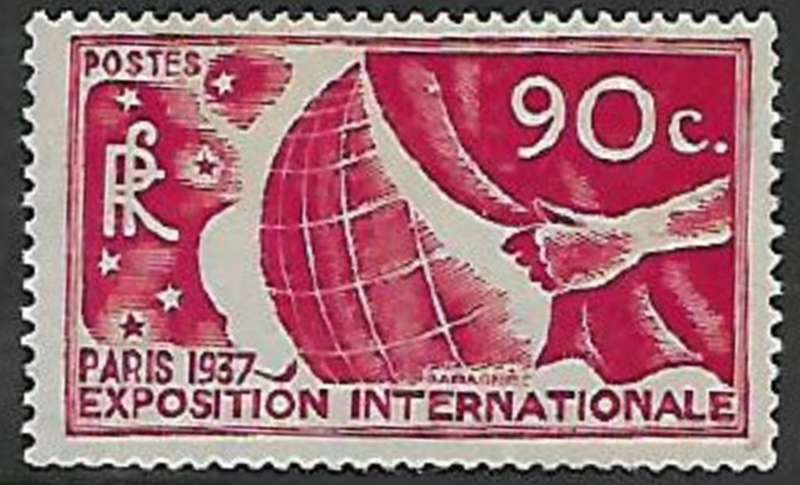France, 1936, Paris International Exposition, 90c, MH *