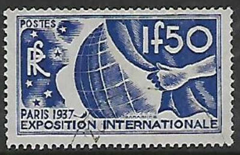 France, 1936, Paris International Exposition, 1f50, used