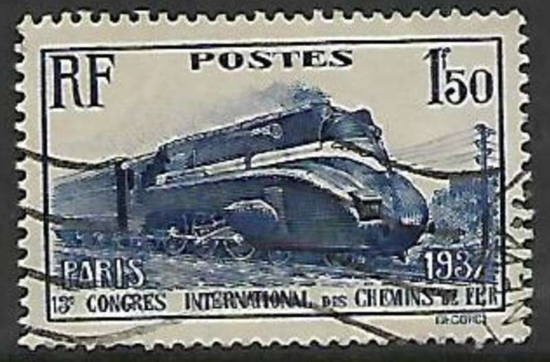 France, 1937, International Railway Congress, 1f50, used