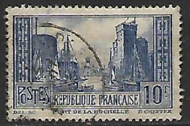 France 1931, La Rochelle, 10f., type II, used