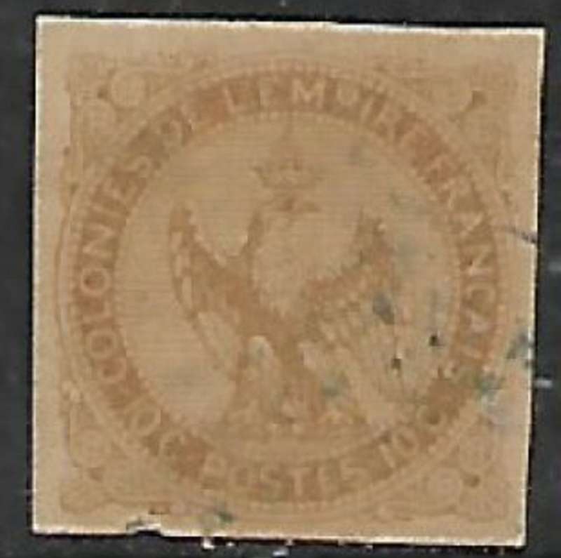 France Colonies, 1859, 10 cents, used