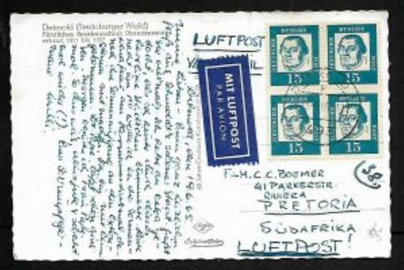 Detmold (Teutoburger Wald) used 1965 > S.Africa