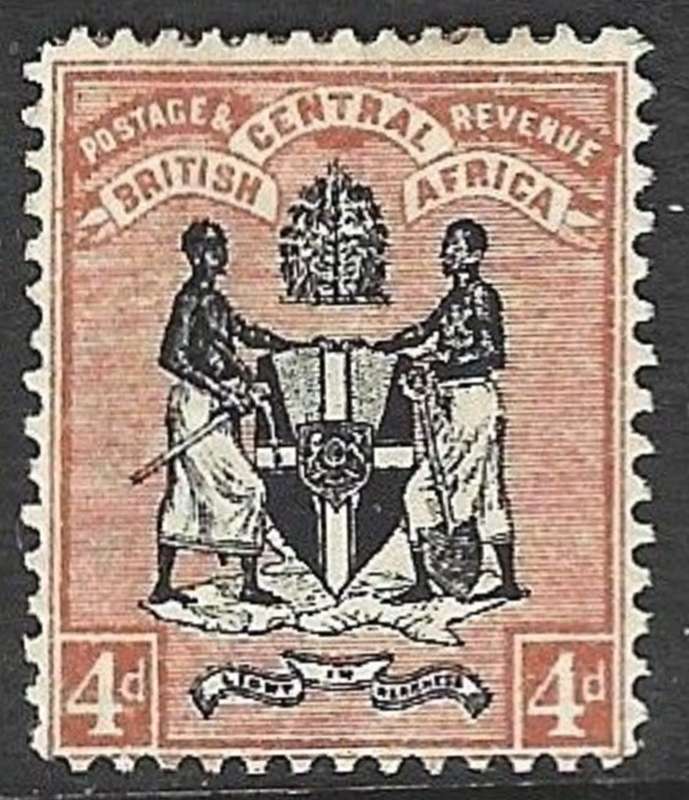 Nyasaland / British Central Africa, 1896, 4d, MH *